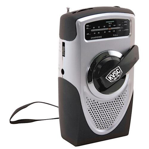 Hand-powered weather radio