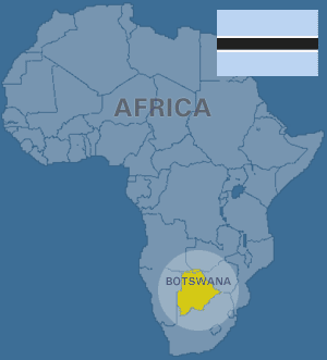 The Map of Bostswana