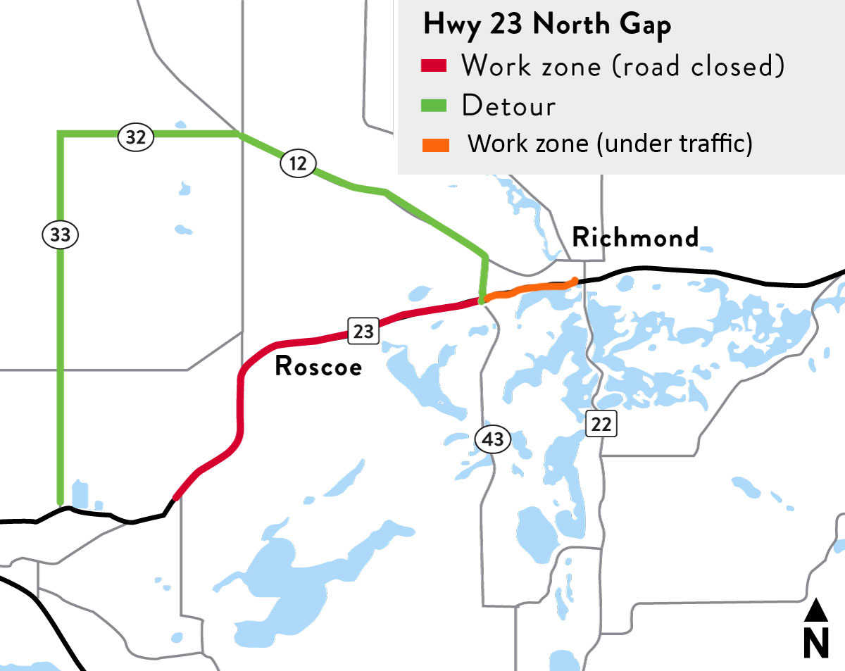 'North Gap' Highway 23 Project Between Richmond and Paynesville Continues - Vimarsana News