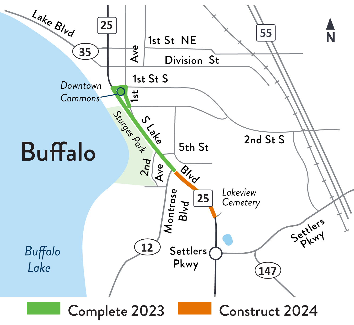Highway 25 in South Buffalo Closed due to Construction - Vimarsana News