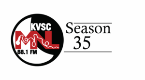 The KBSV Monday Night Live logo accompanied by the words Season 35