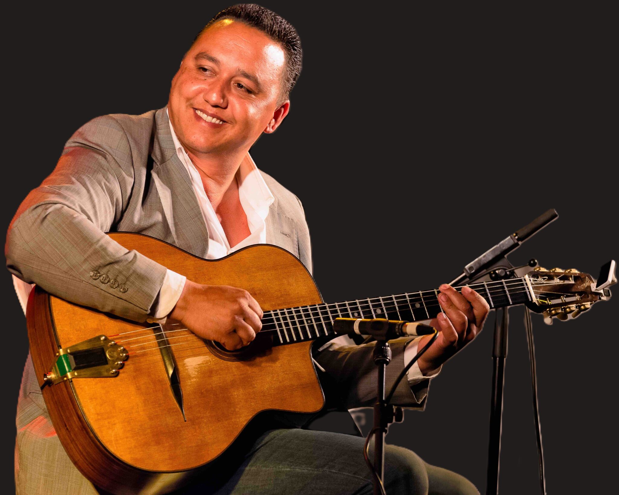 Guitarist Paulus Schafer performing on stage