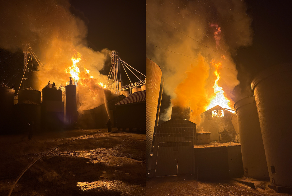 Holdingford Mill building fire